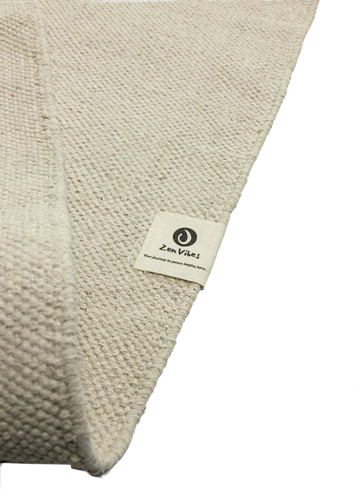 XXL Organic Cotton Handcrafted Rug – Raw Oatmeal - Zenvibes