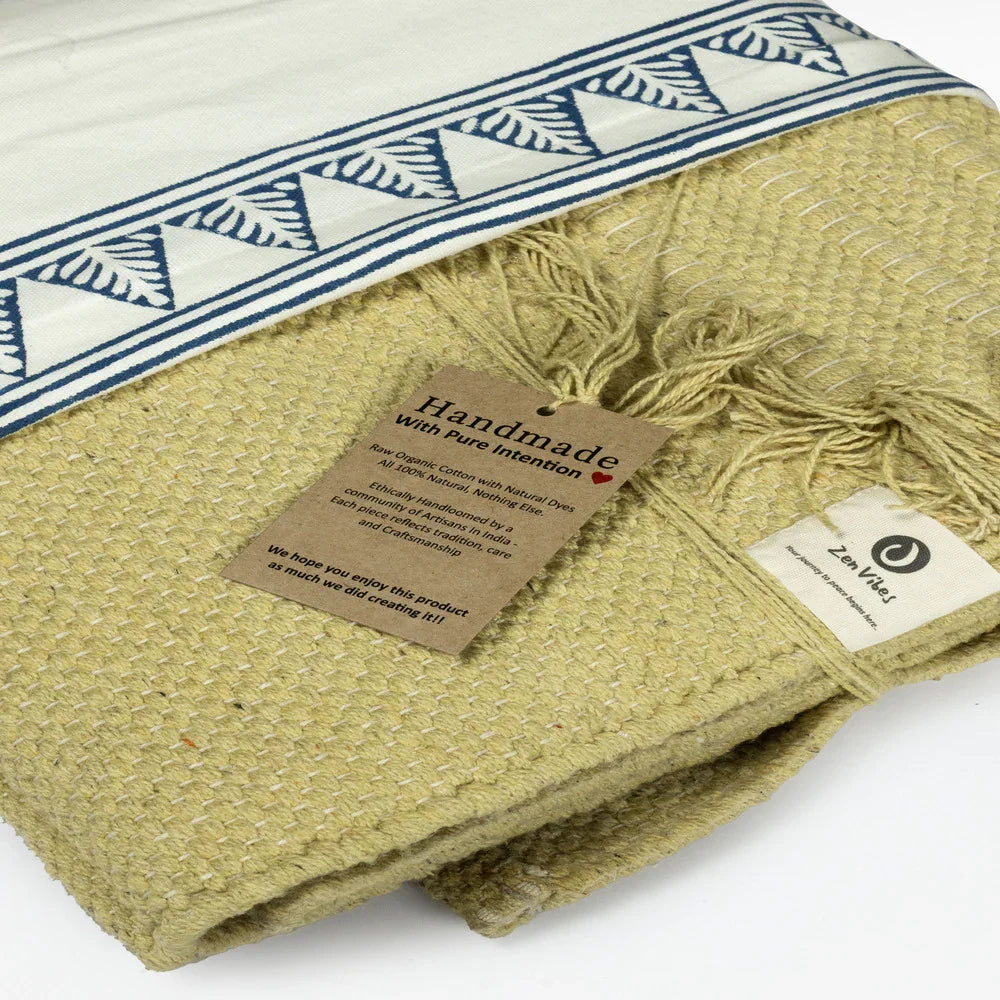 Organic Cotton Handmade Herbal Yoga Mat - Zenvibes
