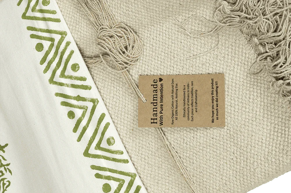 XXL Organic Cotton Handcrafted Rug – Raw Oatmeal - Zenvibes