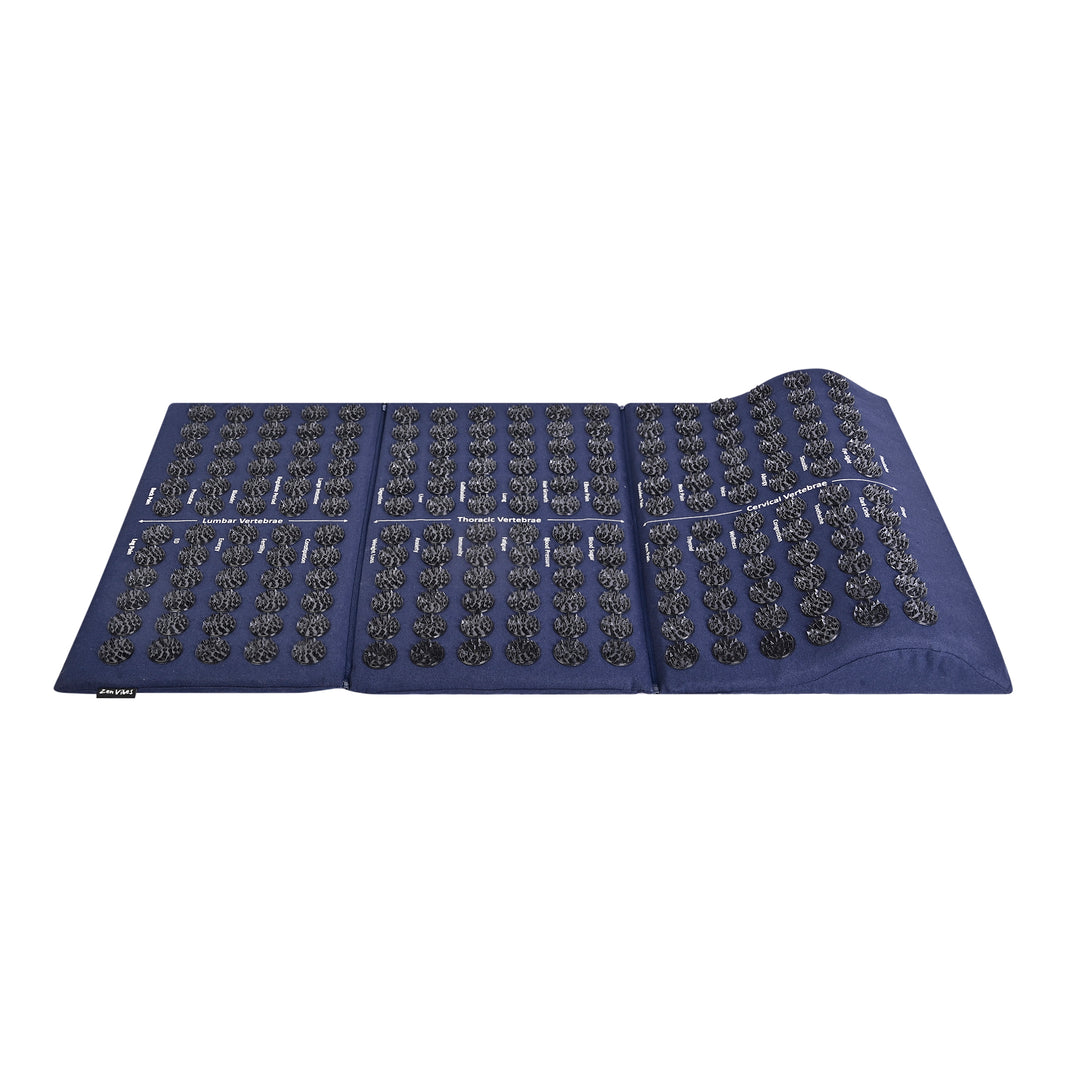 Acupressure Mat – 3-Piece Modular, Cotton & Coconut Fiber - Midnight Blue