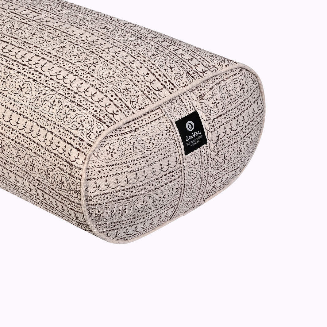 Oval Yoga Bolster – Rustic Elegance,Handcrafted & Artisan-Made