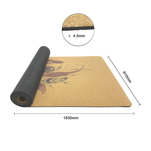 Premium Cork Yoga Mat with Rubber Back | Dream Catcher | 4.5 mm - Zenvibes