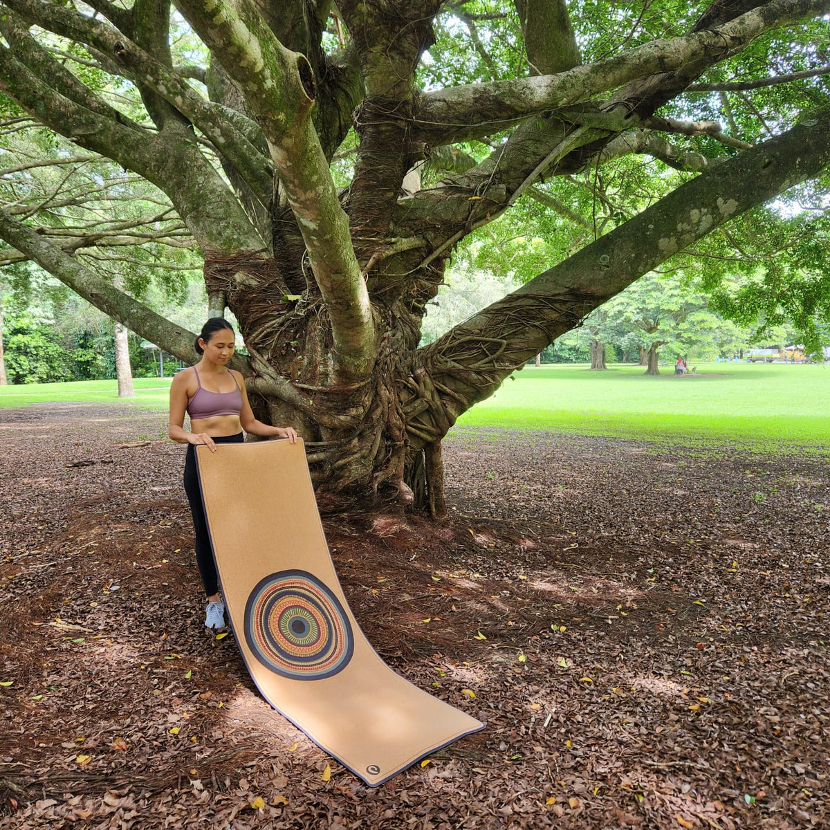 Buy Proteus Aussie Palm Printed Cork Yoga Mat Australia Zenvibes