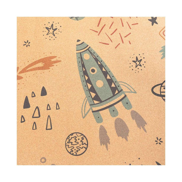 Cork Kids Play Mat | Rectangle 135cm X 180cm | Space & Rocket - Zenvibes