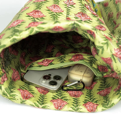 The Velvet Forest Yoga Mat Bag- Moss Green - Zenvibes