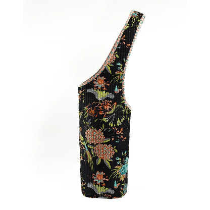 The Botanical Bird Yoga Mat Bag – Black - Zenvibes