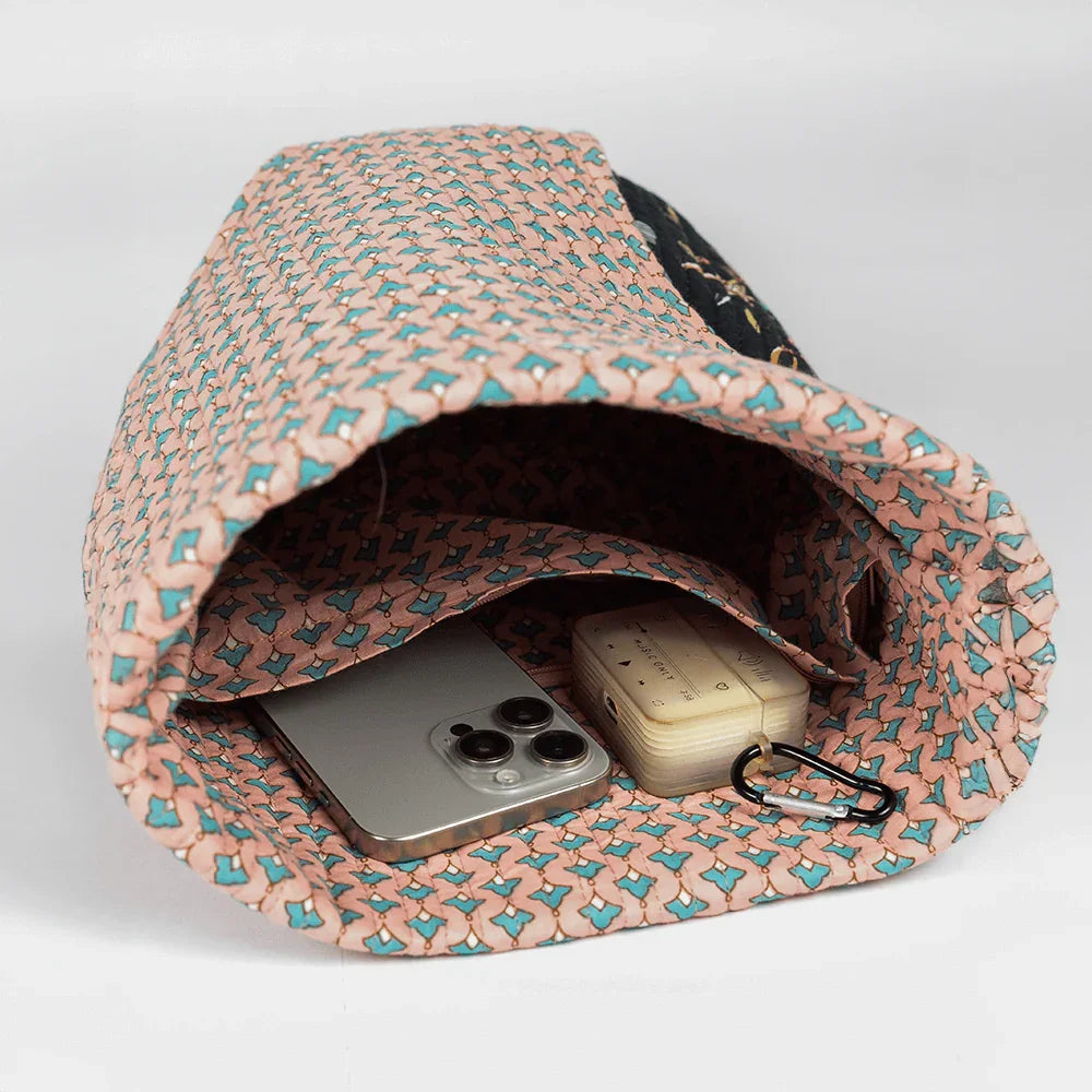 The Botanical Bird Yoga Mat Bag – Black - Zenvibes