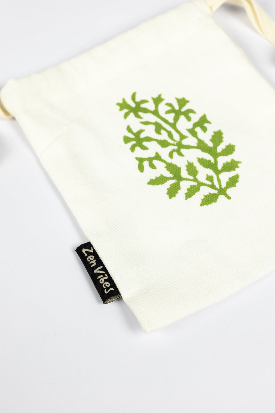 Zenvibes Block Print Cotton Handmade Bag – 17cm(L) X 13cm(W)