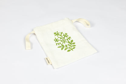 Zenvibes Block Print Cotton Handmade Bag – 17cm(L) X 13cm(W)