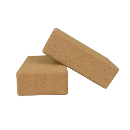 100% Natural Cork Yoga Blocks – Plain – Pair