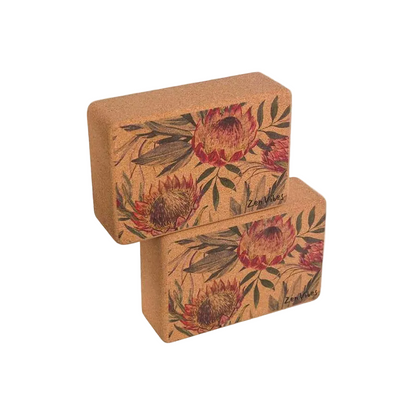 100% Natural Cork Printed Block - Proteus Aussie Palm - Pair