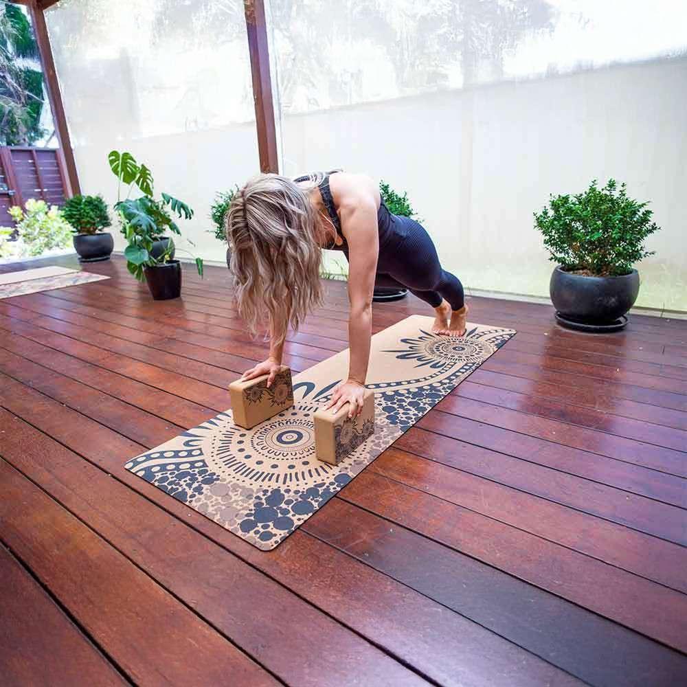 100% Natural Cork Printed Block | River Run - Zenvibes