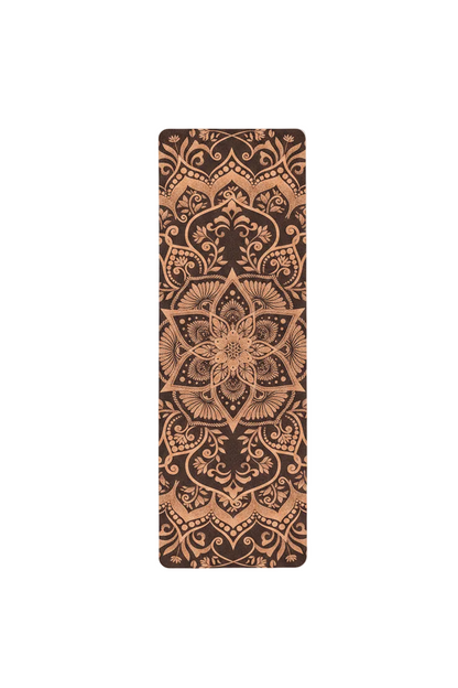 Extra Wide & Large Comfort Cork Yoga Mat 5mm - Blossom Harmony