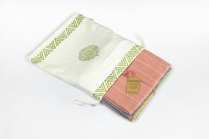 Zenvibes Block Print Cotton Bag – Handmade Small Yoga & Everyday Bag