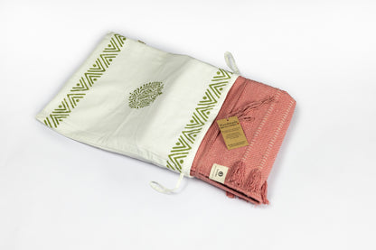 Zenvibes Block Print Cotton Bag – Handmade Small Yoga & Everyday Bag