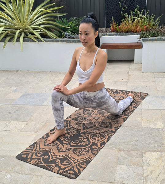 Extra-Thick Cork Yoga Mat | Blossom Harmony Mat |7mm