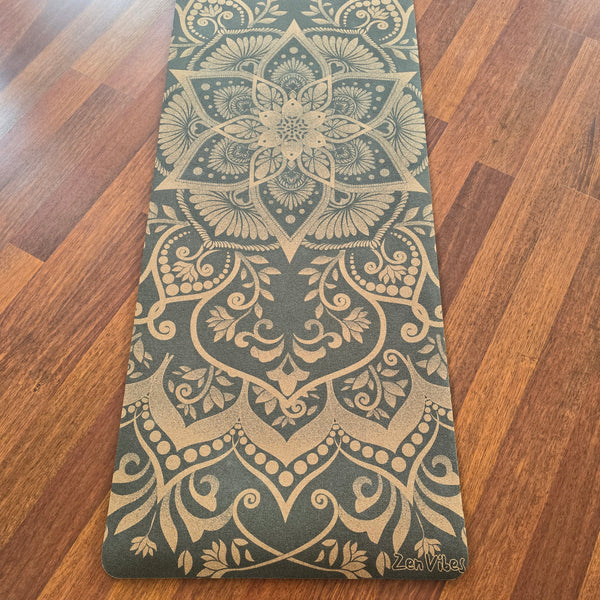 Extra-Thick Cork Yoga Mat | Blossom Harmony Mat |7mm
