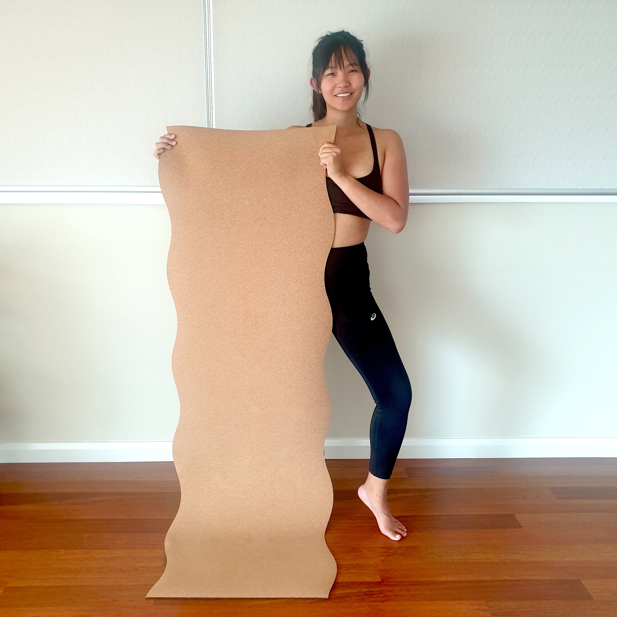 The Wavy Cork Mat | Plain Solid Tone | 5mm