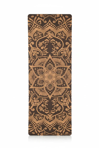 Eco-friendly yoga mat with intricate mandala design for mindful practice