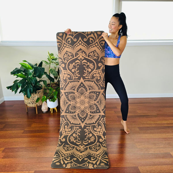 Extra-Thick Cork Yoga Mat | Blossom Harmony Mat |7mm