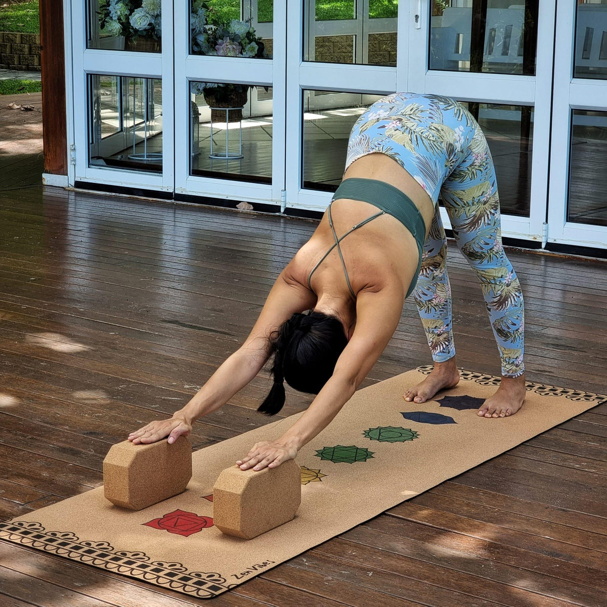 Essential Bundle – natural cork yoga blocks, pair