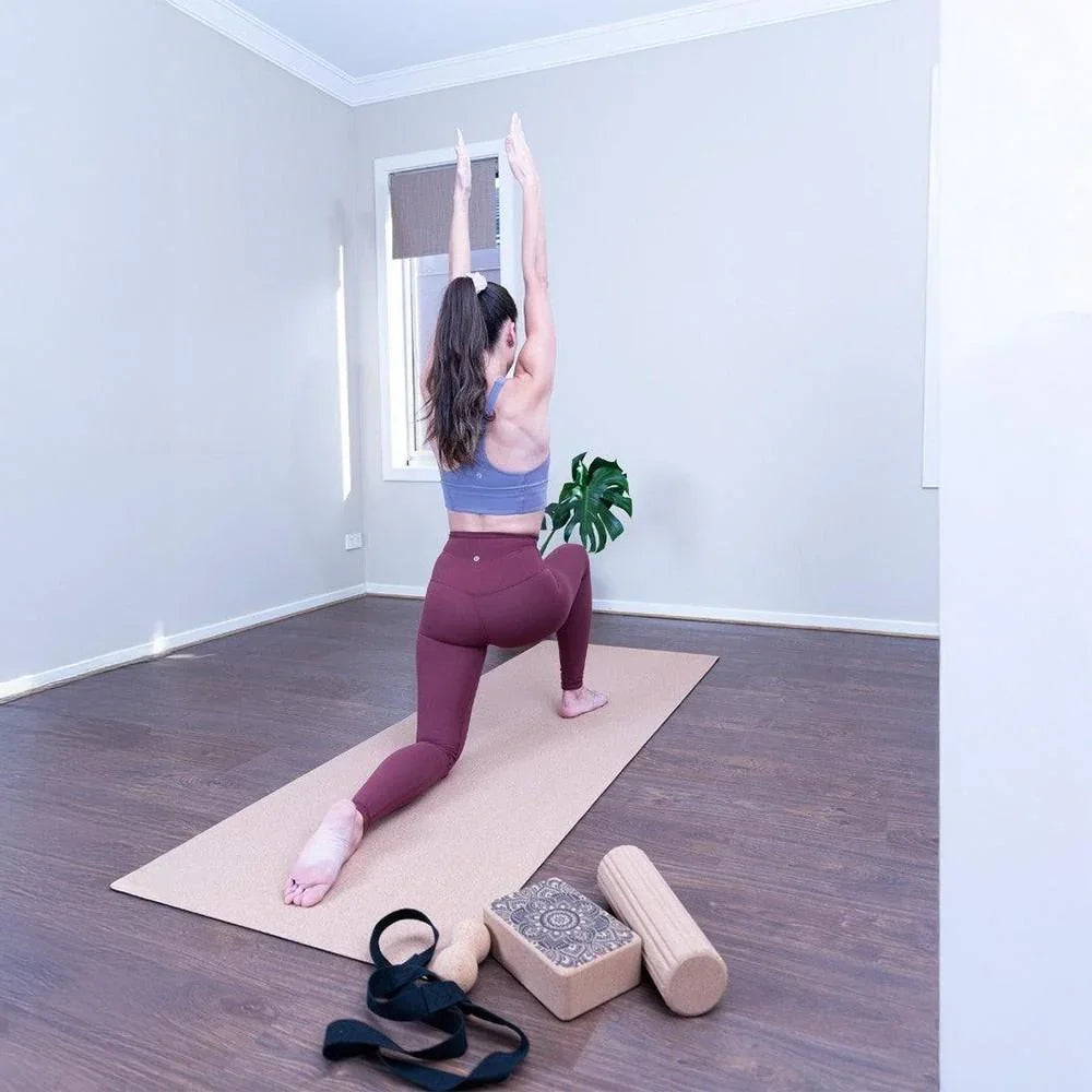 Comfort Cork Yoga Mat 5mm - Plain | Extra Wide/Large 200 x 70 cms - Zenvibes
