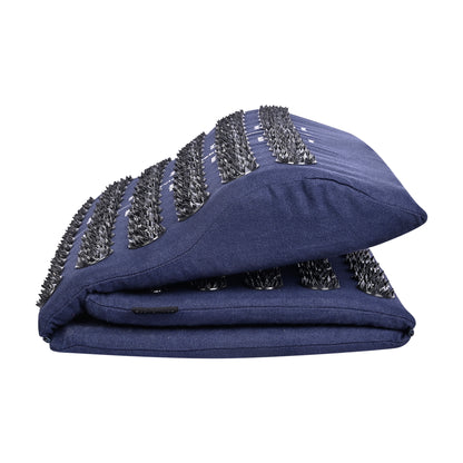 Acupressure Mat – 3-Piece Modular, Cotton & Coconut Fiber - Midnight Blue