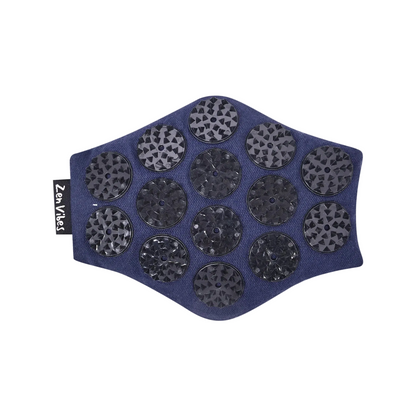 Zenvibes Acu-Touch Spike Pillow – 18x15 cm | Heat-Bonded Spike Heads | Buckwheat Fill – Midnight Blue