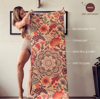 Travel 2mm Cork Yoga Mat -  Ornamental Mandala