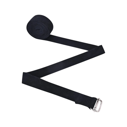 Organic Cotton Yoga Strap – Adjustable with Rectangular Metal Buckle