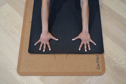 Extra Wide & Large Comfort Cork Yoga Mat 5mm - Cocoa Brown -200cm x 68cm