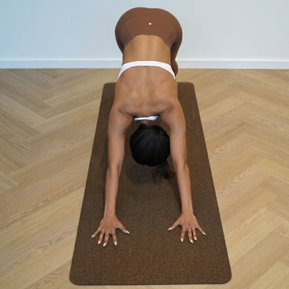 Comfort Cork Yoga Mat 5mm - Cocoa Brown