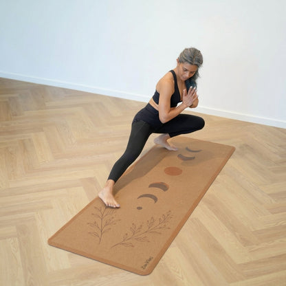 Extra Wide & Large Comfort Cork Yoga Mat 5mm - MoonPhase II