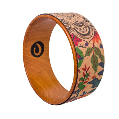 100% Natural Cork Wheel - Ornamental Mandala