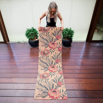 Extra-Thick Cork Yoga Mat 7mm - Proteus Aussie Palm - Zenvibes