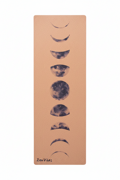 Comfort Cork Yoga Mat 5mm -Moon Phase