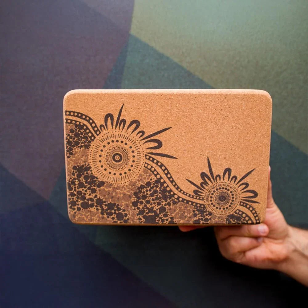 100% Natural Cork Printed Block | River Run - Zenvibes