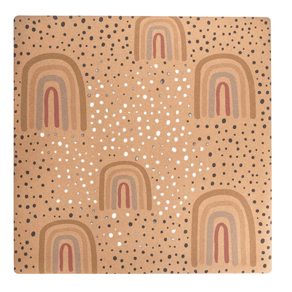 XXL Extra Large Cork Kids Play Mat - Colorful Rainbow Dots 135cm X 180cm
