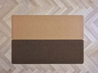 Extra Wide & Large Comfort Cork Yoga Mat 5mm - Cocoa Brown -200cm x 68cm