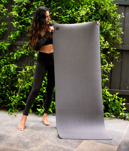 Extra Wide Comfort Cork Yoga Mat 5mm - Slate Grey Cork Top