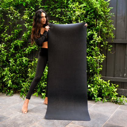 Extra Wide Comfort Cork Yoga Mat 5mm - Classic Black Cork Top