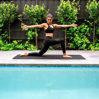 Extra Wide Comfort Cork Yoga Mat 5mm - Classic Black Cork Top