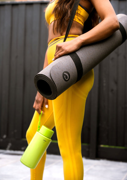 Extra Wide Comfort Cork Yoga Mat 5mm - Slate Grey Cork Top