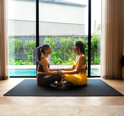 XXL Extra Large Size Cork YogaMat with Rubber Back | Classic Black Cork Top |135cm X 180cm |5mm