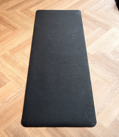 Extra Wide Comfort Cork Yoga Mat 5mm - Classic Black Cork Top