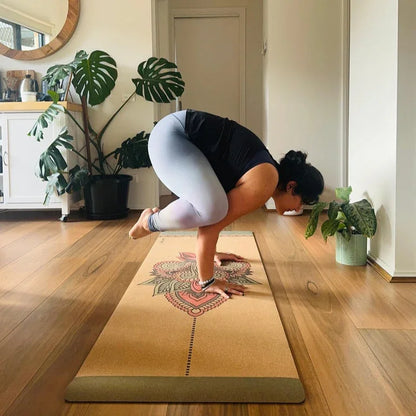 Comfort Cork Yoga Mat 5mm- Ethnic Mandala