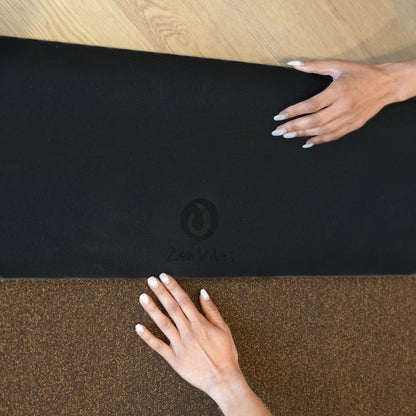 Extra Wide & Large Comfort Cork Yoga Mat 5mm - Cocoa Brown -200cm x 68cm