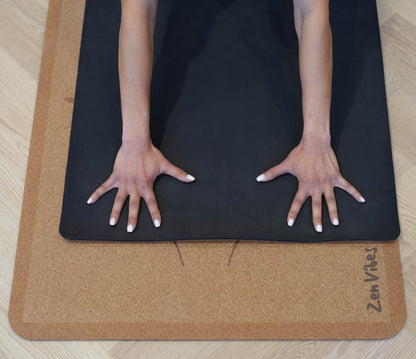 Extra Wide & Large Comfort Cork Yoga Mat 5mm - Cosmic Synergy Mat