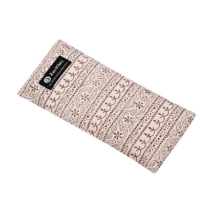 Cotton Eye Pillow - Rustic Elegance ,Hand Crafted & ArtisanMade - Lavender & Flaxseed Filling