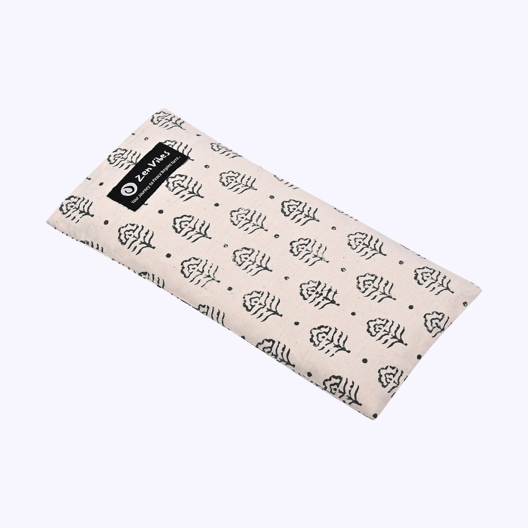 Cotton Eye Pillow-Floral Grace ,Hand Crafted & ArtisanMade - Lavender & Flaxseed Fill
